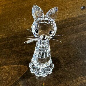 RETIRED Swarovski Crystal Figurine w/Box - Replica Cat 2" - 7606 000 003